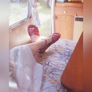 Salt Water Sandals by Hoy Red Strappy Sandals